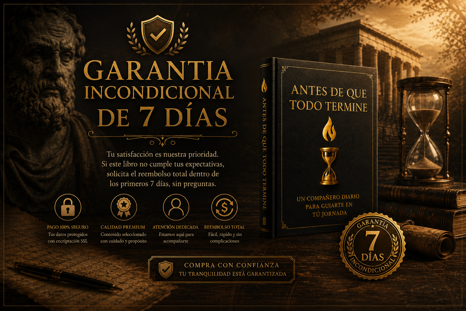 Garantía incondicional de 7 días por Hotmart
